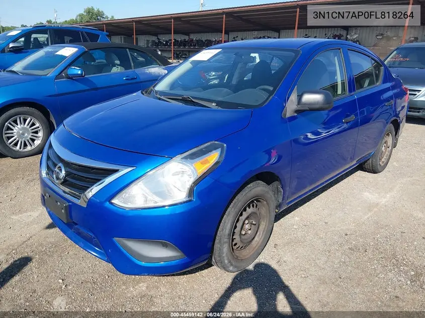 2015 Nissan Versa 1.6 S+ VIN: 3N1CN7AP0FL818264 Lot: 45459142