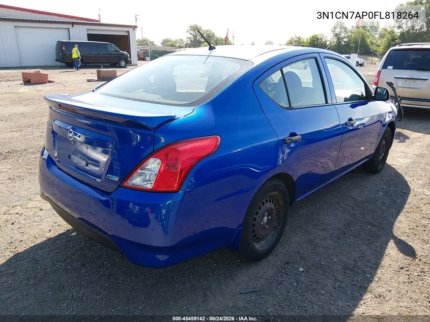 2015 Nissan Versa 1.6 S+ VIN: 3N1CN7AP0FL818264 Lot: 45459142