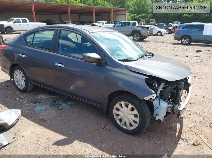 2015 Nissan Versa 1.6 Sv VIN: 3N1CN7AP5FL931238 Lot: 45461431
