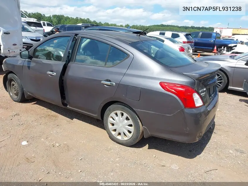 2015 Nissan Versa 1.6 Sv VIN: 3N1CN7AP5FL931238 Lot: 45461431