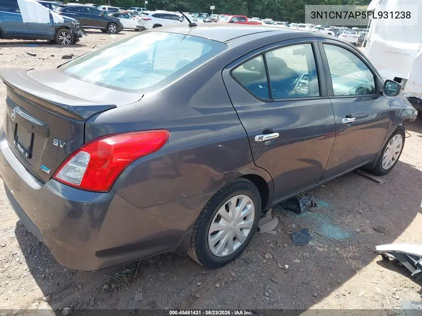2015 Nissan Versa 1.6 Sv VIN: 3N1CN7AP5FL931238 Lot: 45461431