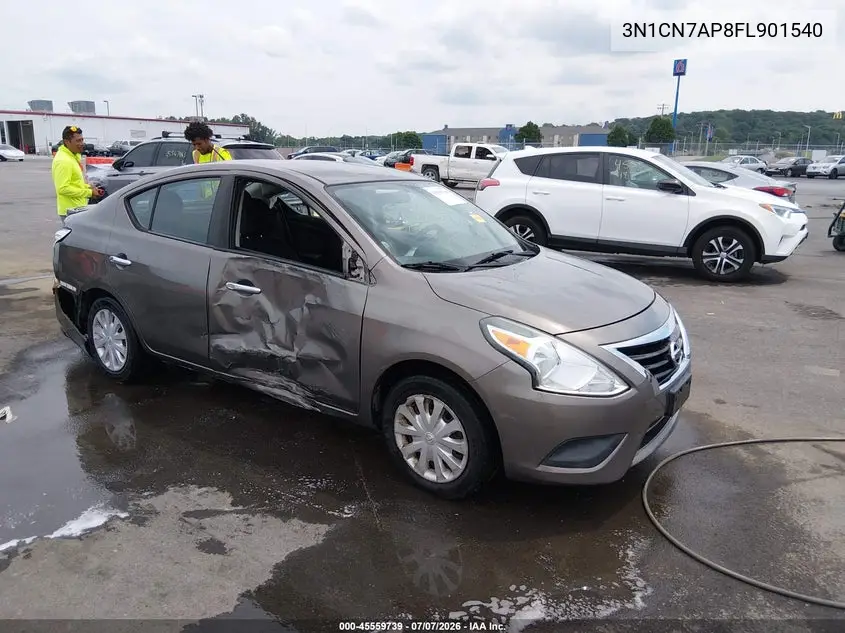 2015 Nissan Versa 1.6 Sv VIN: 3N1CN7AP8FL901540 Lot: 45559739