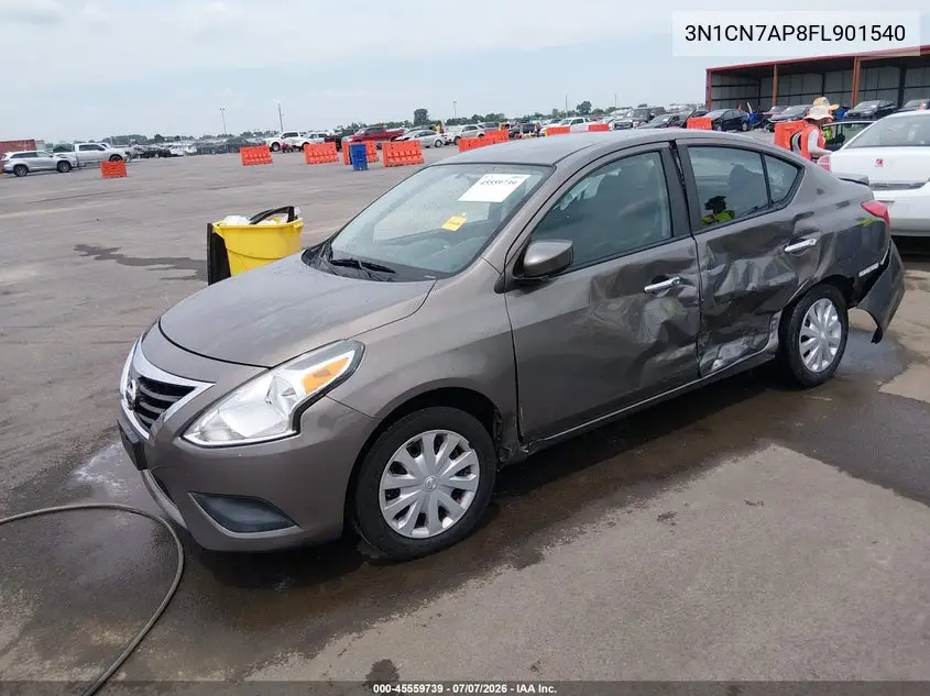 2015 Nissan Versa 1.6 Sv VIN: 3N1CN7AP8FL901540 Lot: 45559739