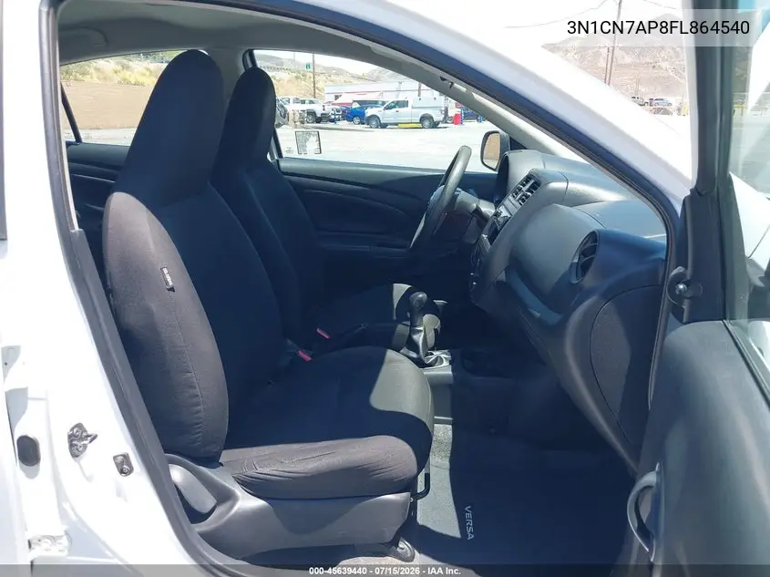 2015 Nissan Versa 1.6 S VIN: 3N1CN7AP8FL864540 Lot: 45639440