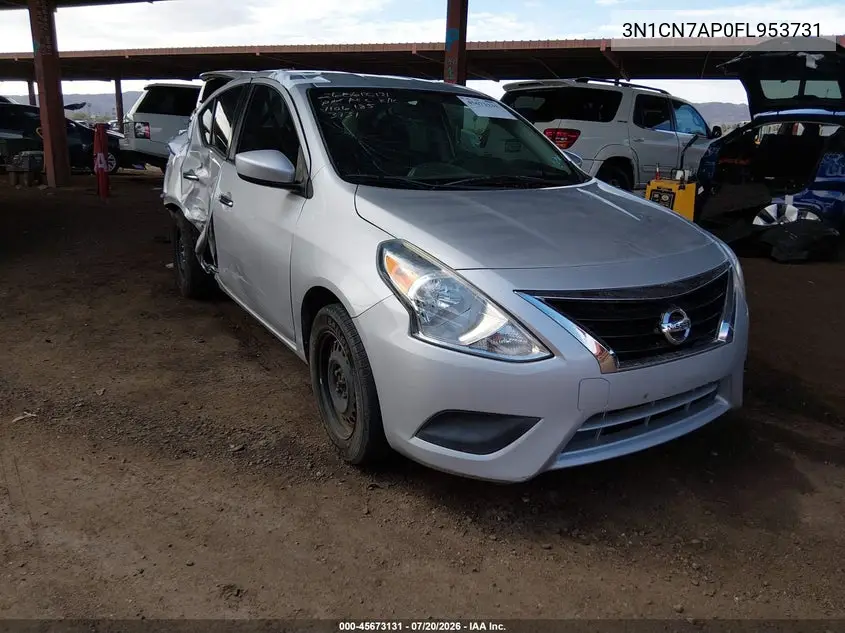 2015 Nissan Versa 1.6 Sv VIN: 3N1CN7AP0FL953731 Lot: 45673131