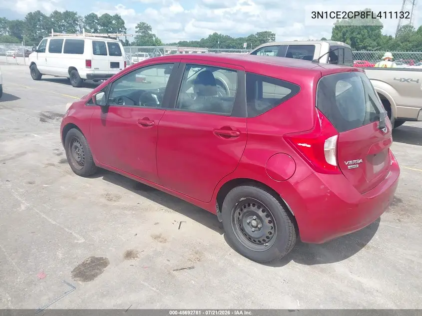2015 Nissan Versa Note S (Sr)/S Plus/Sl/Sr/Sv VIN: 3N1CE2CP8FL411132 Lot: 45692781