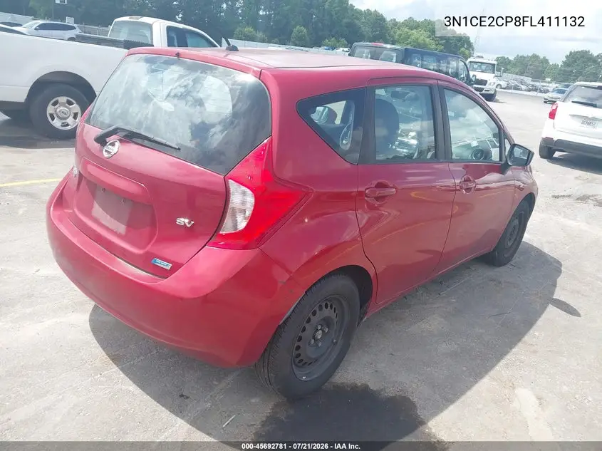 2015 Nissan Versa Note S (Sr)/S Plus/Sl/Sr/Sv VIN: 3N1CE2CP8FL411132 Lot: 45692781