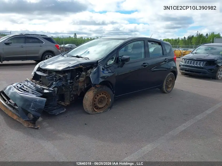 2016 Nissan Versa Note 1.6 S/1.6 Sl/1.6 Sr/1.6 Sv VIN: 3N1CE2CP1GL390982 Lot: 12640318