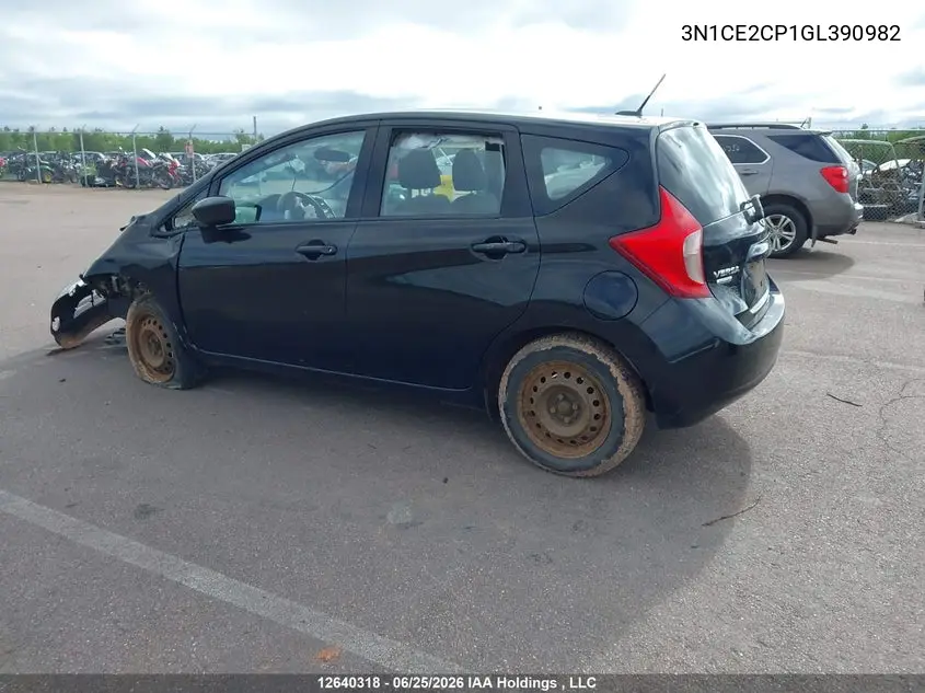 2016 Nissan Versa Note 1.6 S/1.6 Sl/1.6 Sr/1.6 Sv VIN: 3N1CE2CP1GL390982 Lot: 12640318