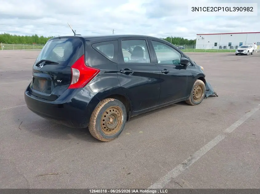 2016 Nissan Versa Note 1.6 S/1.6 Sl/1.6 Sr/1.6 Sv VIN: 3N1CE2CP1GL390982 Lot: 12640318