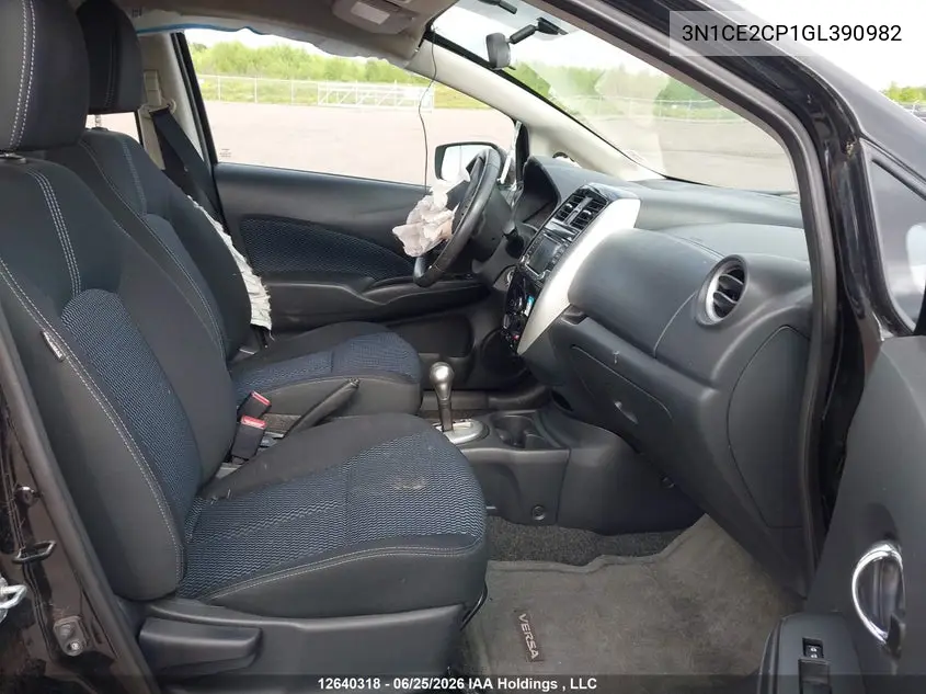 2016 Nissan Versa Note 1.6 S/1.6 Sl/1.6 Sr/1.6 Sv VIN: 3N1CE2CP1GL390982 Lot: 12640318