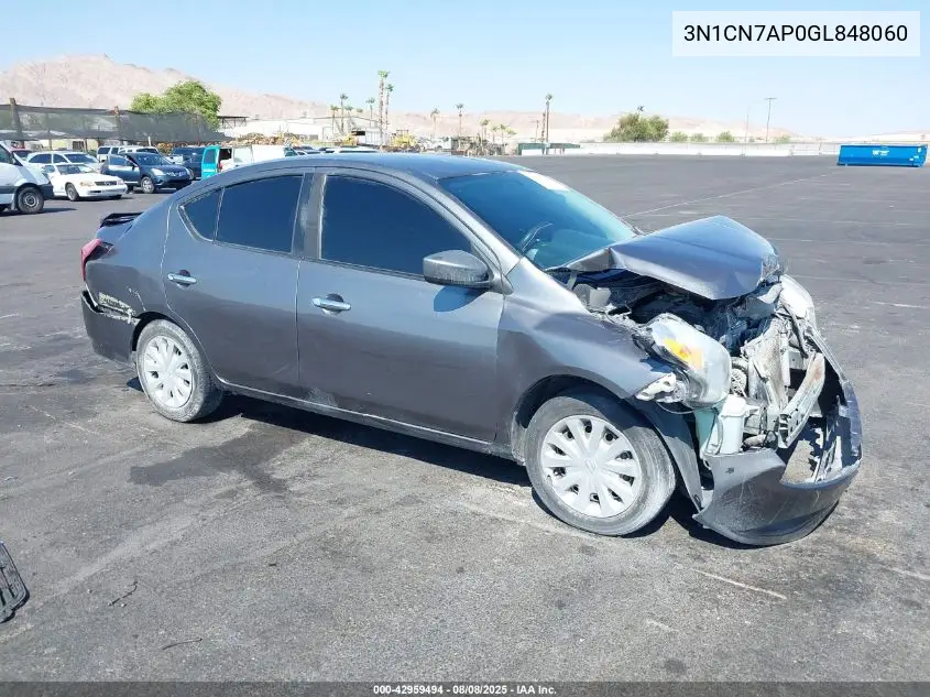 3N1CN7AP0GL848060 2016 Nissan Versa 1.6 Sv