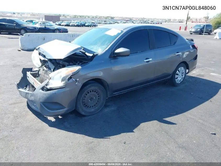 3N1CN7AP0GL848060 2016 Nissan Versa 1.6 Sv