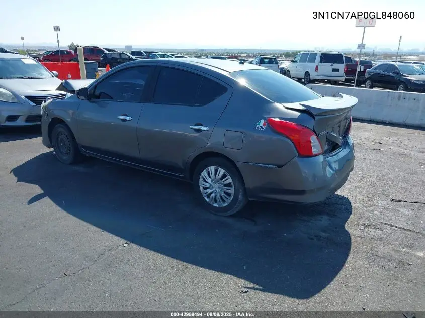 3N1CN7AP0GL848060 2016 Nissan Versa 1.6 Sv
