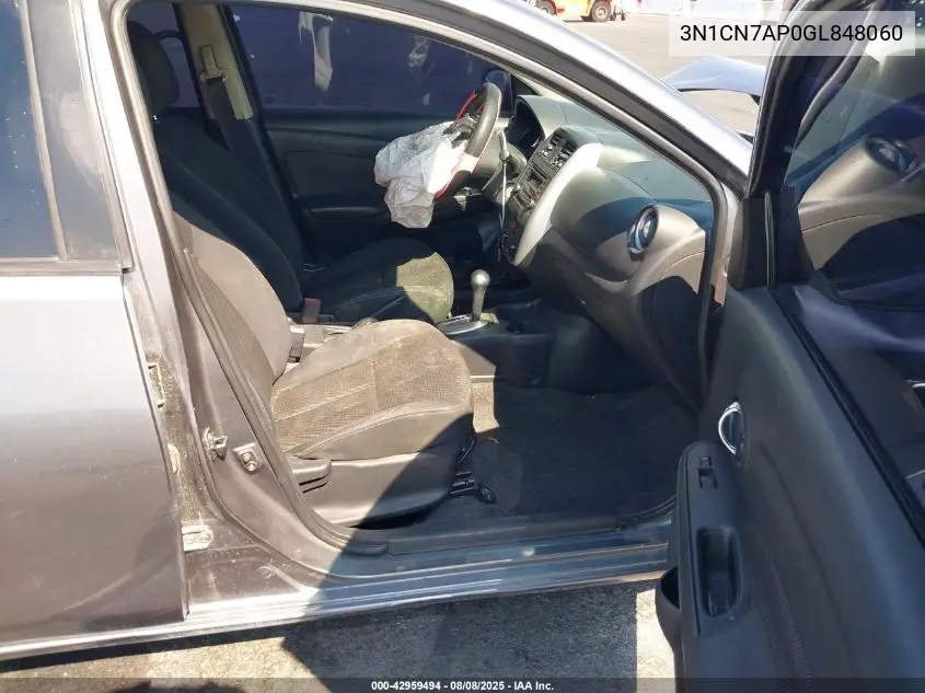 3N1CN7AP0GL848060 2016 Nissan Versa 1.6 Sv