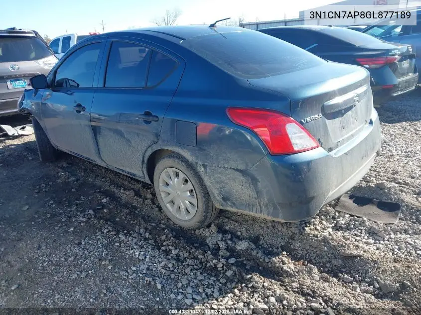 3N1CN7AP8GL877189 2016 Nissan Versa 1.6 S