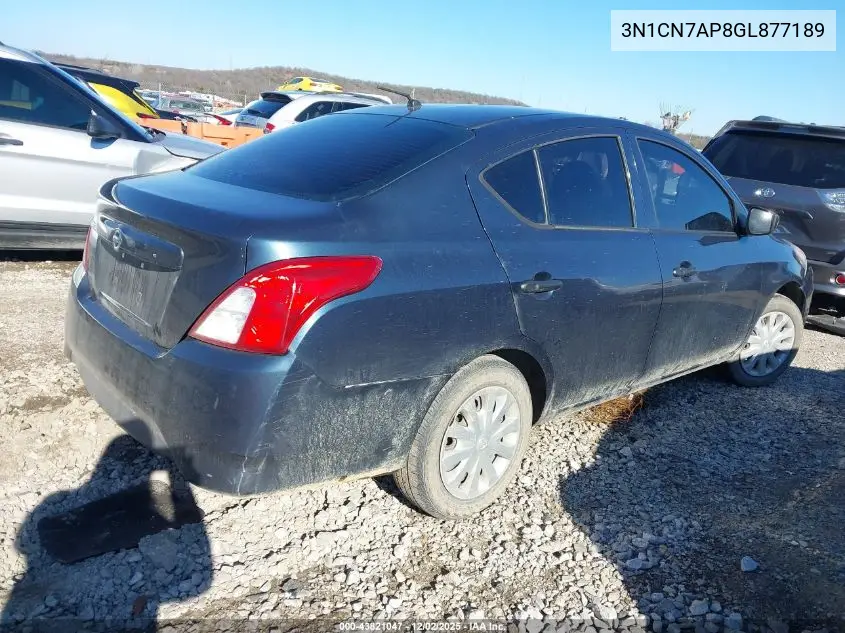 3N1CN7AP8GL877189 2016 Nissan Versa 1.6 S