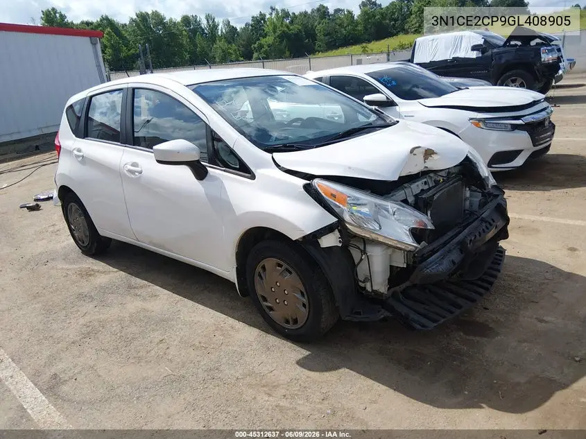 2016 Nissan Versa Note Sv VIN: 3N1CE2CP9GL408905 Lot: 45312637