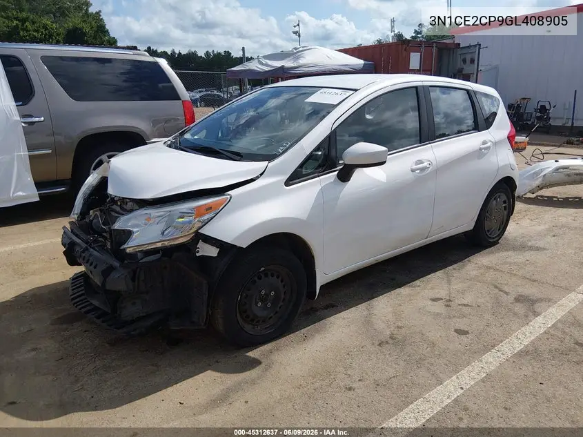 2016 Nissan Versa Note Sv VIN: 3N1CE2CP9GL408905 Lot: 45312637