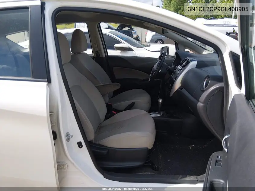 2016 Nissan Versa Note Sv VIN: 3N1CE2CP9GL408905 Lot: 45312637