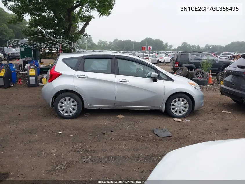 2016 Nissan Versa Note S (Sr)/S Plus/Sl/Sr/Sv VIN: 3N1CE2CP7GL356495 Lot: 45393284