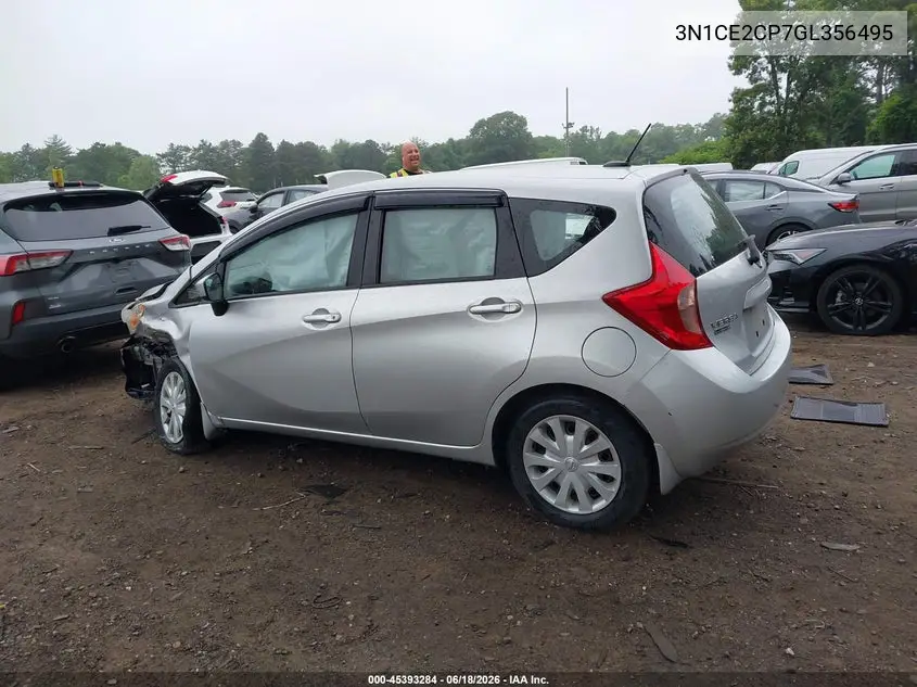 2016 Nissan Versa Note S (Sr)/S Plus/Sl/Sr/Sv VIN: 3N1CE2CP7GL356495 Lot: 45393284