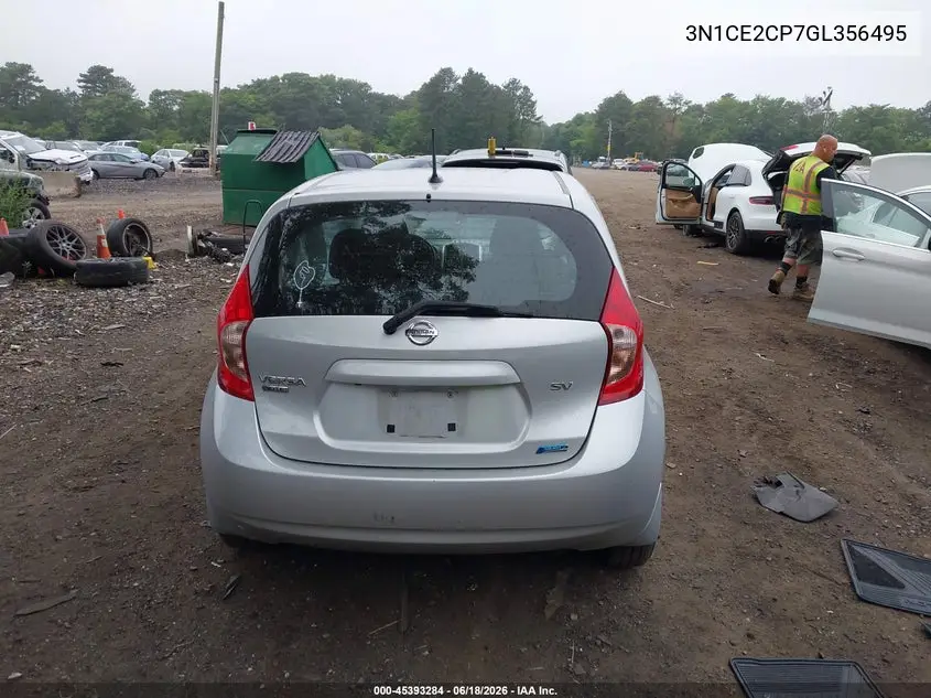 2016 Nissan Versa Note S (Sr)/S Plus/Sl/Sr/Sv VIN: 3N1CE2CP7GL356495 Lot: 45393284