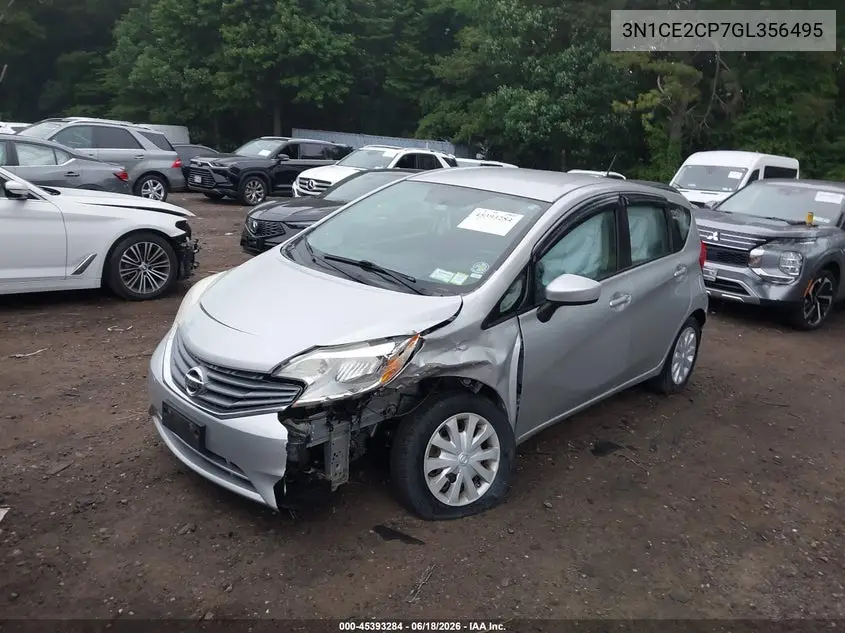 2016 Nissan Versa Note S (Sr)/S Plus/Sl/Sr/Sv VIN: 3N1CE2CP7GL356495 Lot: 45393284