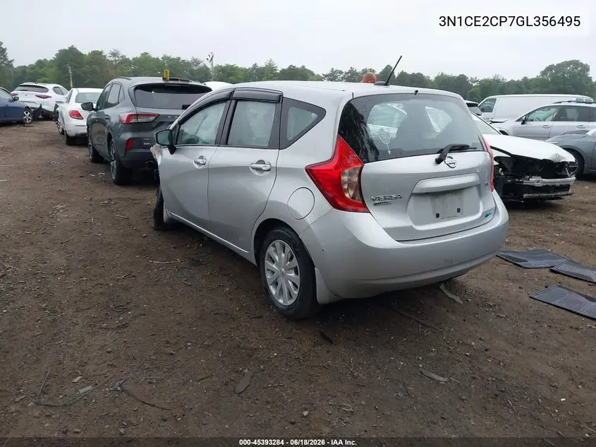 2016 Nissan Versa Note S (Sr)/S Plus/Sl/Sr/Sv VIN: 3N1CE2CP7GL356495 Lot: 45393284