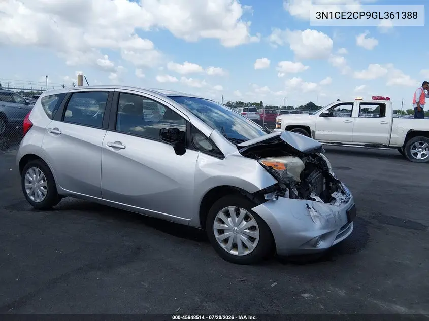 2016 Nissan Versa Note S (Sr)/S Plus/Sl/Sr/Sv VIN: 3N1CE2CP9GL361388 Lot: 45648514
