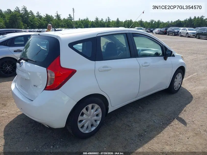 2016 Nissan Versa Note S (Sr)/S Plus/Sl/Sr/Sv VIN: 3N1CE2CP7GL354570 Lot: 45658802