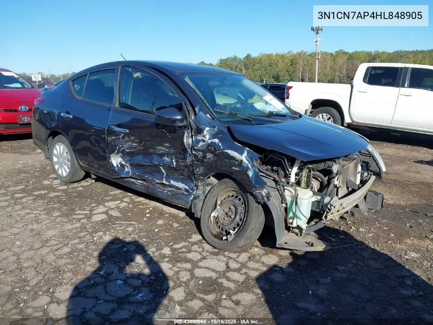 3N1CN7AP4HL848905 2017 Nissan Versa 1.6 Sv