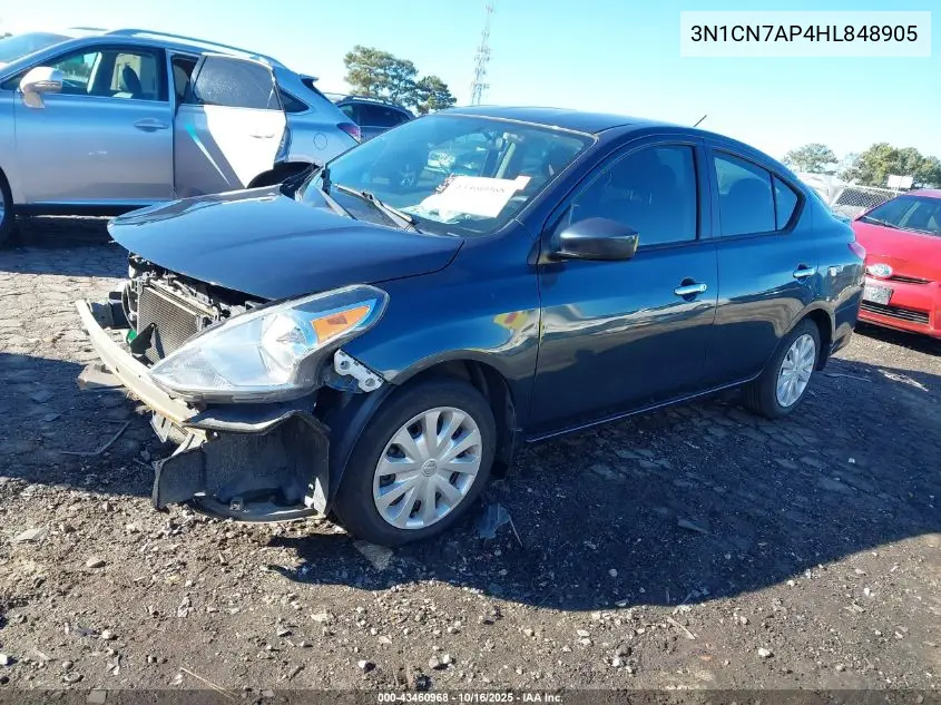3N1CN7AP4HL848905 2017 Nissan Versa 1.6 Sv