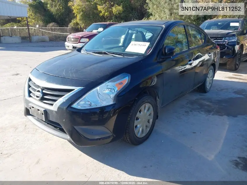 3N1CN7AP9HL811252 2017 Nissan Versa 1.6 Sv