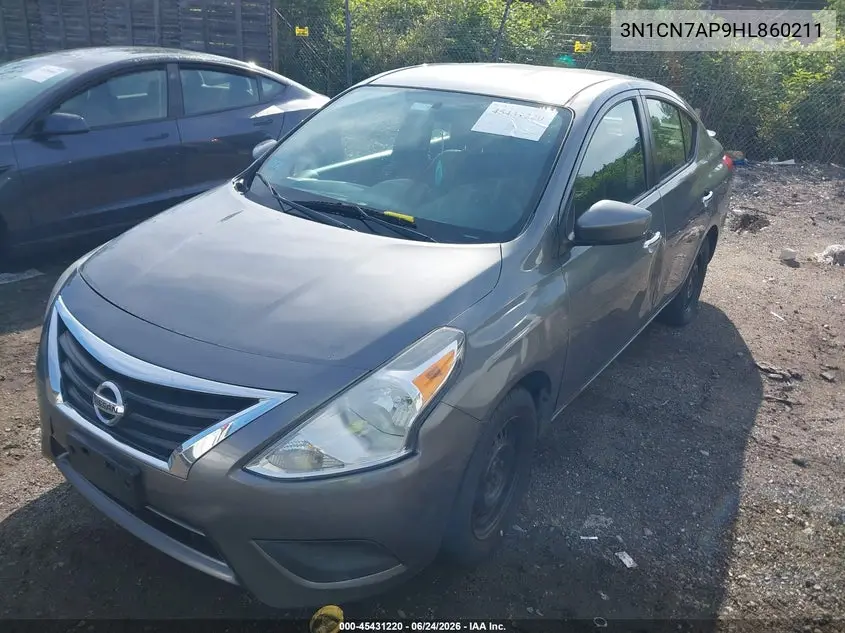 2017 Nissan Versa 1.6 Sv VIN: 3N1CN7AP9HL860211 Lot: 45431220
