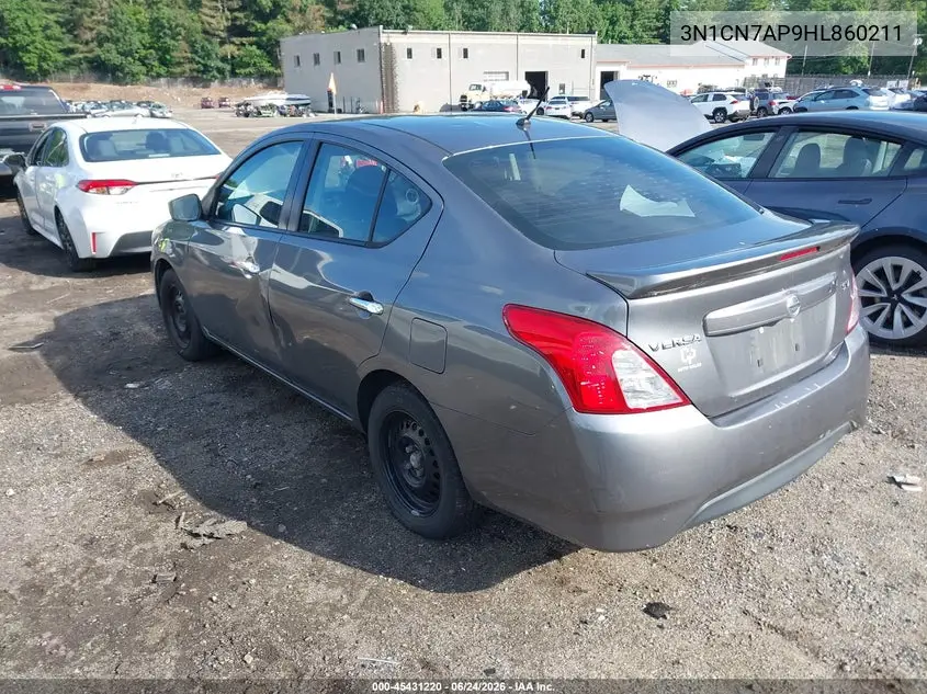 2017 Nissan Versa 1.6 Sv VIN: 3N1CN7AP9HL860211 Lot: 45431220