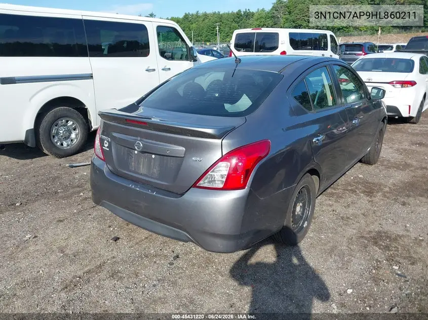 2017 Nissan Versa 1.6 Sv VIN: 3N1CN7AP9HL860211 Lot: 45431220
