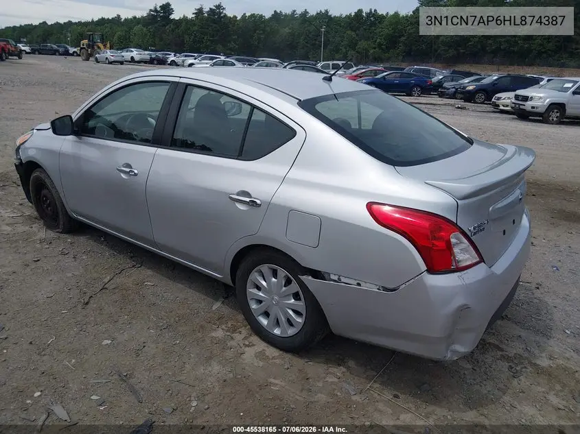 2017 Nissan Versa 1.6 Sv VIN: 3N1CN7AP6HL874387 Lot: 45538165