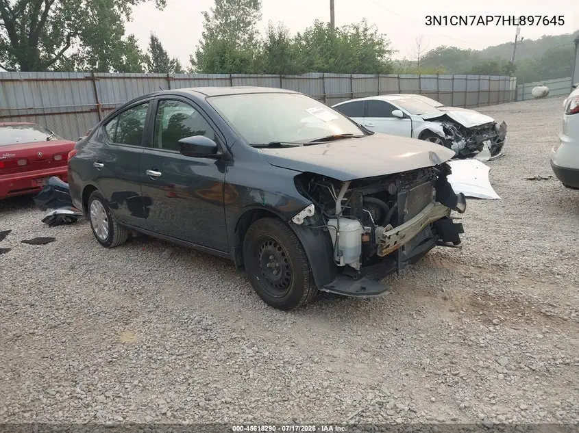 2017 Nissan Versa 1.6 Sv VIN: 3N1CN7AP7HL897645 Lot: 45618290
