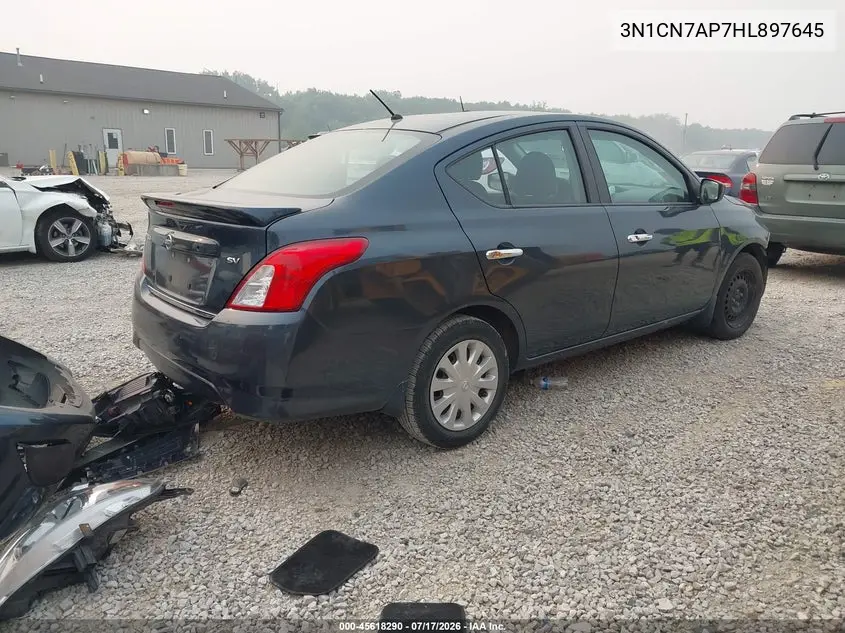 2017 Nissan Versa 1.6 Sv VIN: 3N1CN7AP7HL897645 Lot: 45618290