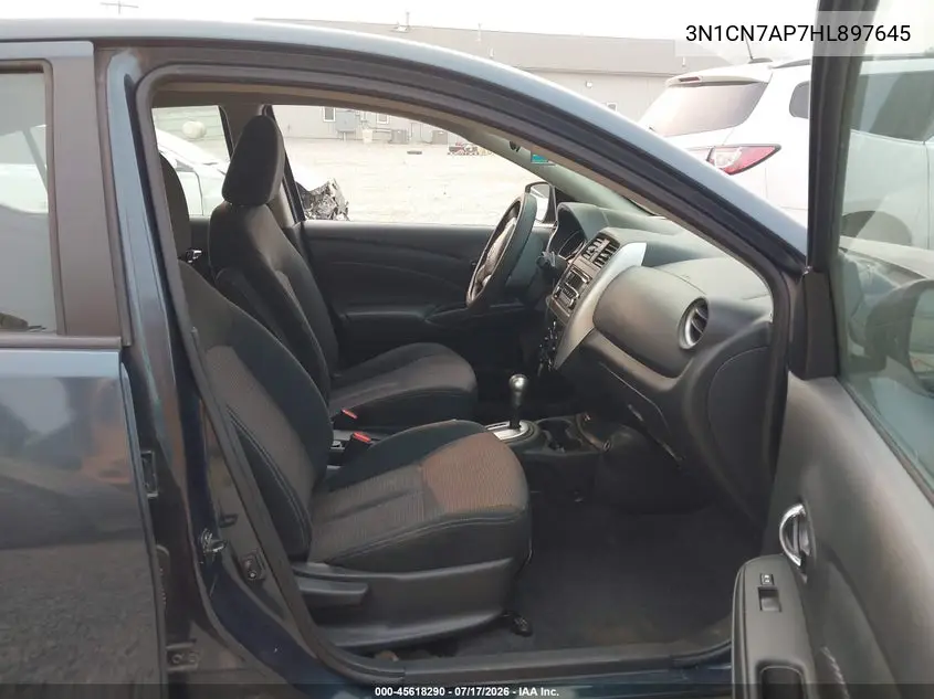 2017 Nissan Versa 1.6 Sv VIN: 3N1CN7AP7HL897645 Lot: 45618290