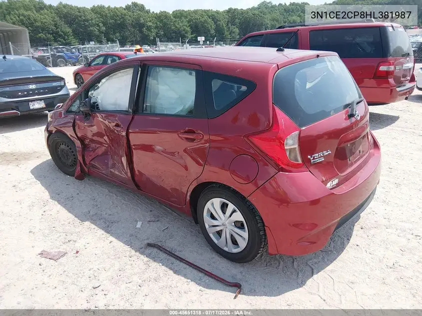 2017 Nissan Versa Note S Plus VIN: 3N1CE2CP8HL381987 Lot: 45651318