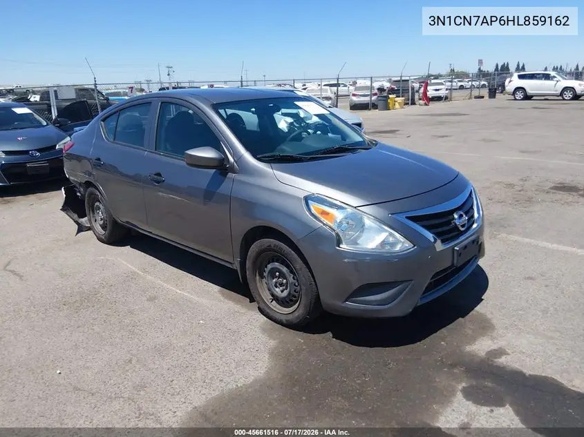 2017 Nissan Versa 1.6 S+ VIN: 3N1CN7AP6HL859162 Lot: 45661516