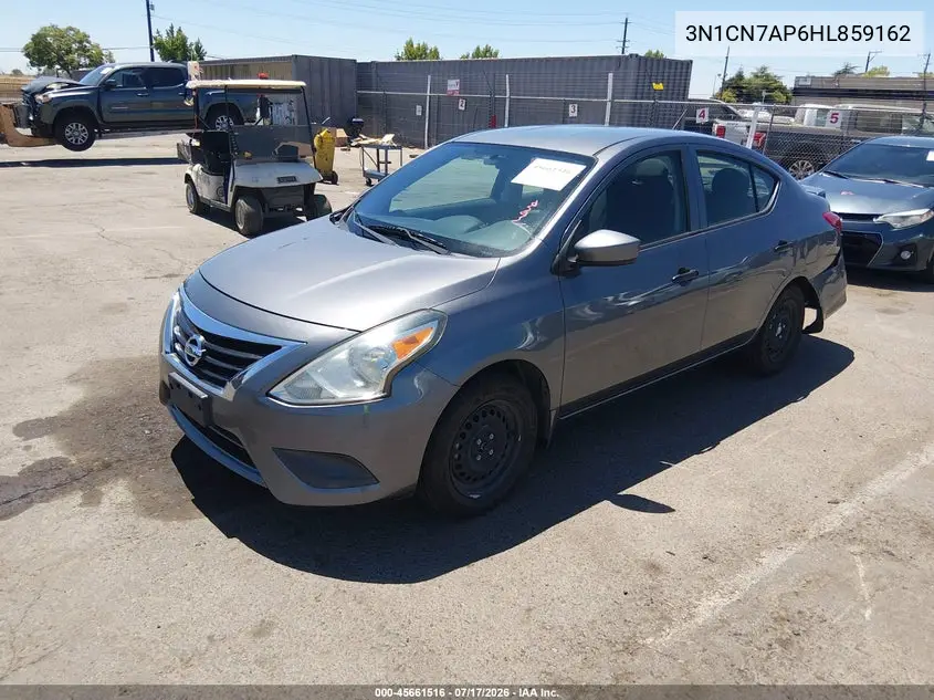 2017 Nissan Versa 1.6 S+ VIN: 3N1CN7AP6HL859162 Lot: 45661516