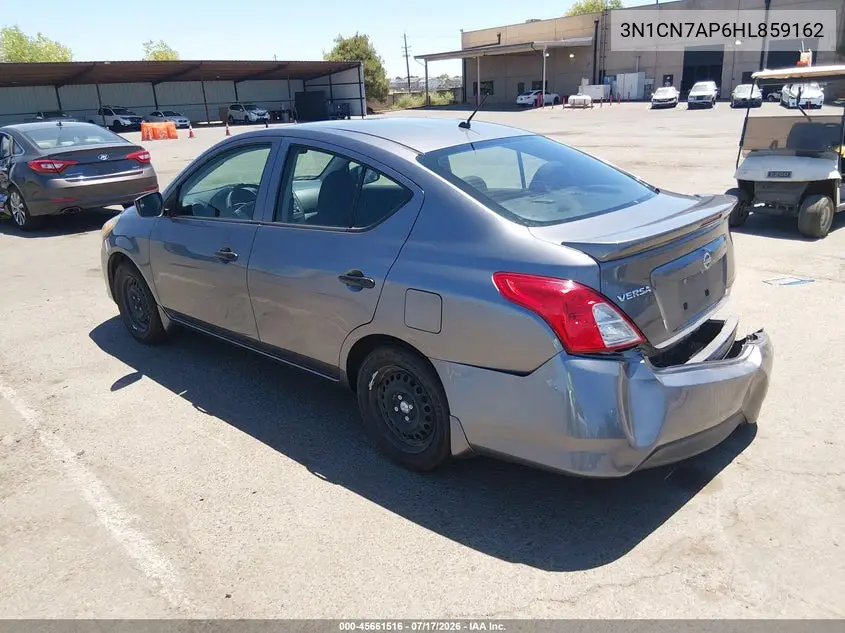 2017 Nissan Versa 1.6 S+ VIN: 3N1CN7AP6HL859162 Lot: 45661516