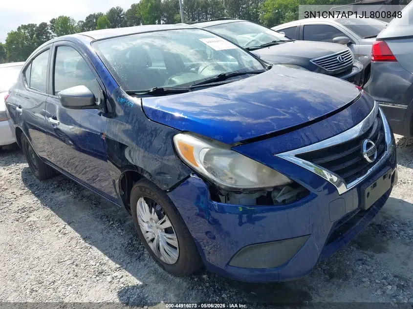 3N1CN7AP1JL800848 2018 Nissan Versa 1.6 Sv