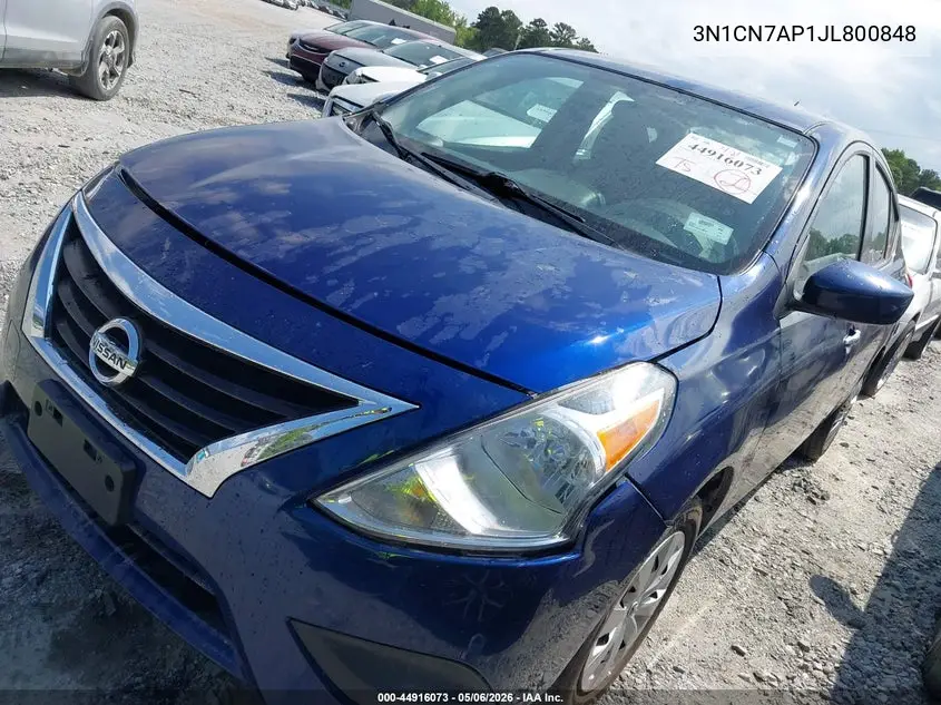 3N1CN7AP1JL800848 2018 Nissan Versa 1.6 Sv
