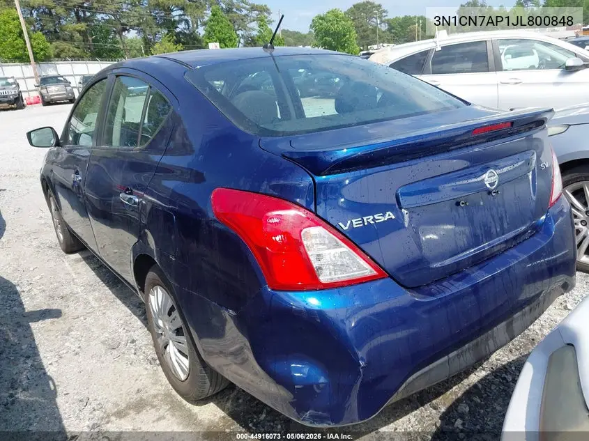 3N1CN7AP1JL800848 2018 Nissan Versa 1.6 Sv