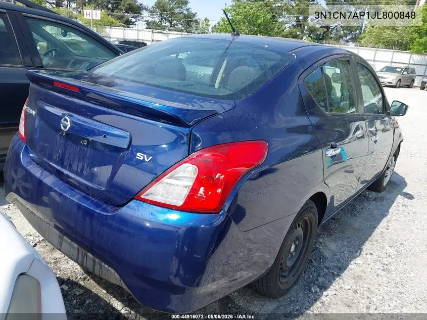 3N1CN7AP1JL800848 2018 Nissan Versa 1.6 Sv