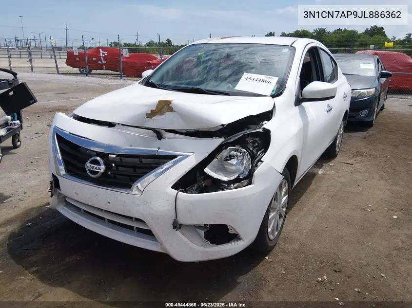 2018 Nissan Versa 1.6 Sv VIN: 3N1CN7AP9JL886362 Lot: 45444866